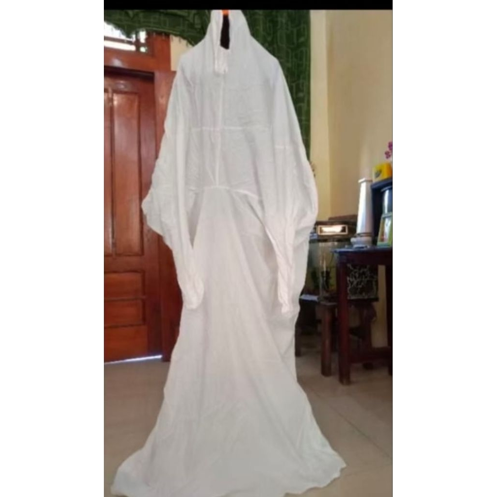 mukena jumbo terusan preloved