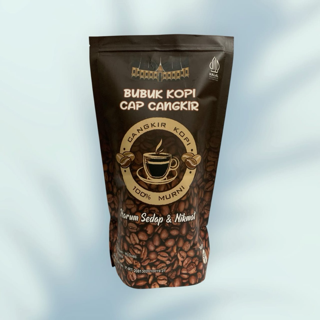 

kopi bubuk cap cangkir kemasan standing pouch 500gr