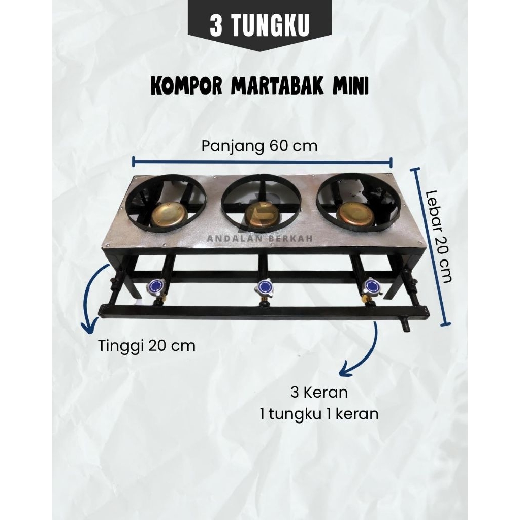 KOMPOR SERABI TUNGKU 3 / MARTABAK MINI