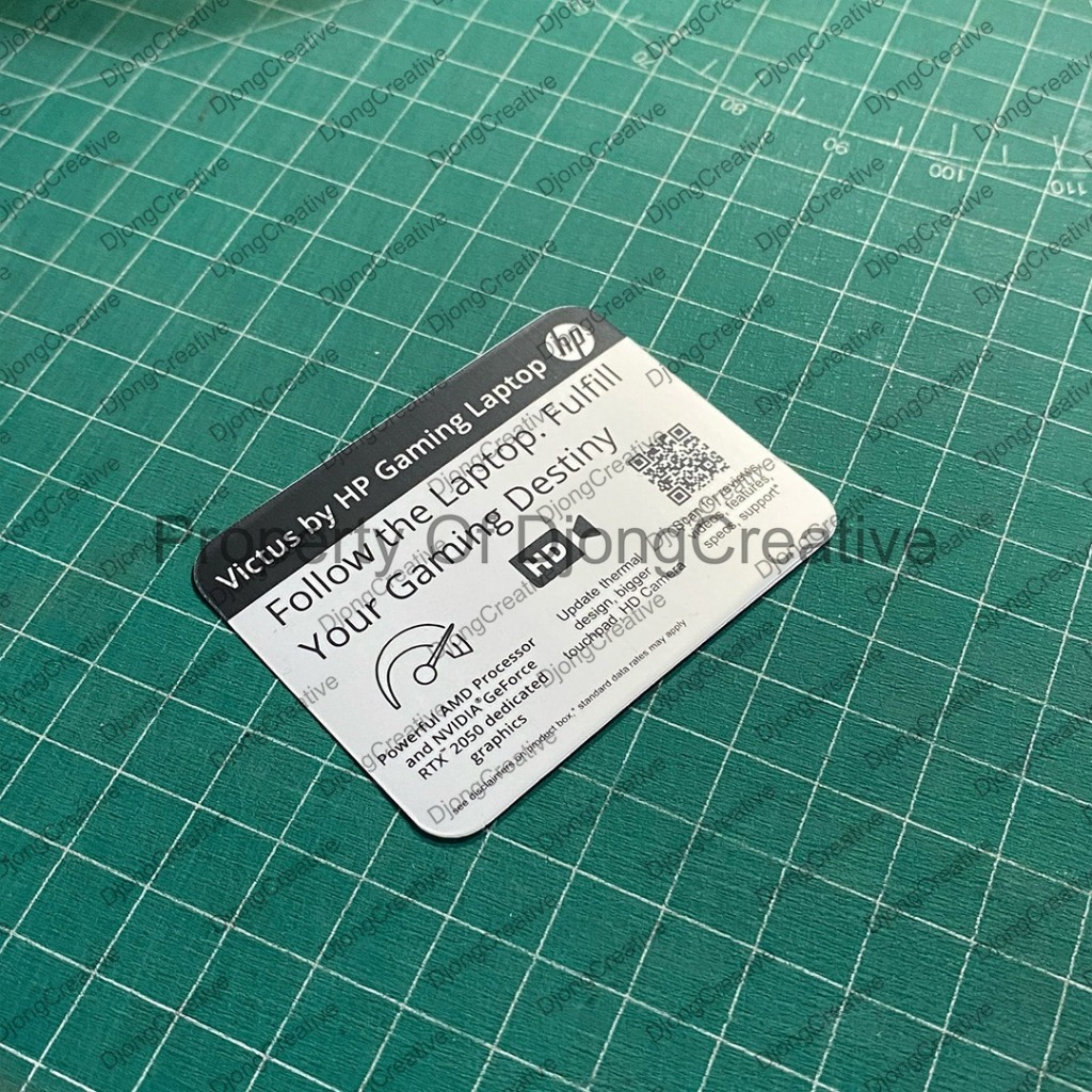 Stiker Spesifikasi Laptop HP Victus Gaming