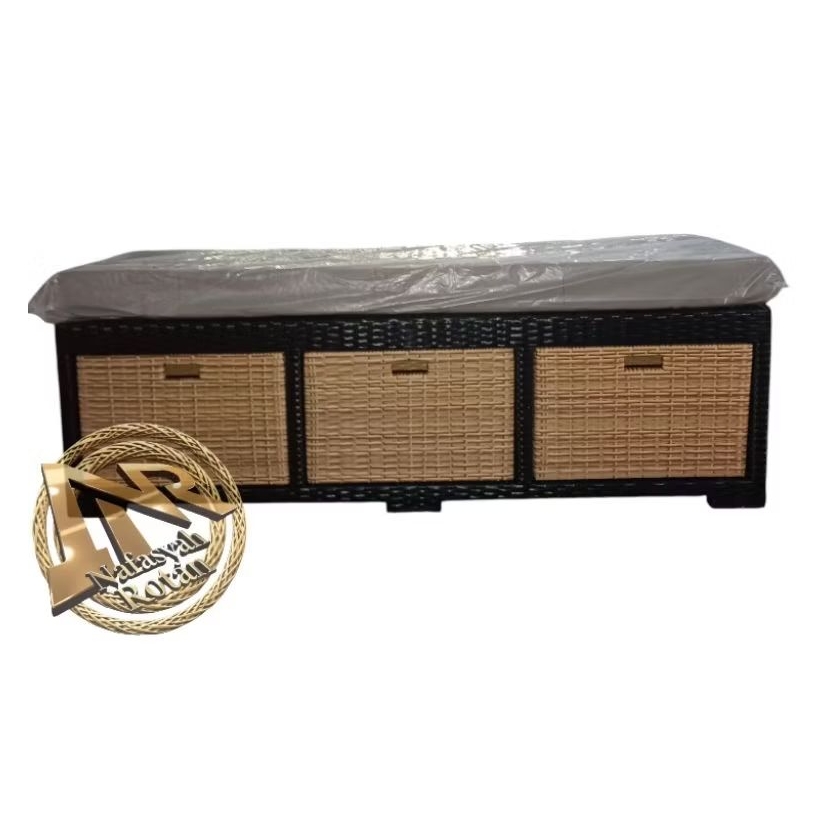 sofa laci minimalis modern - rotan sintetis