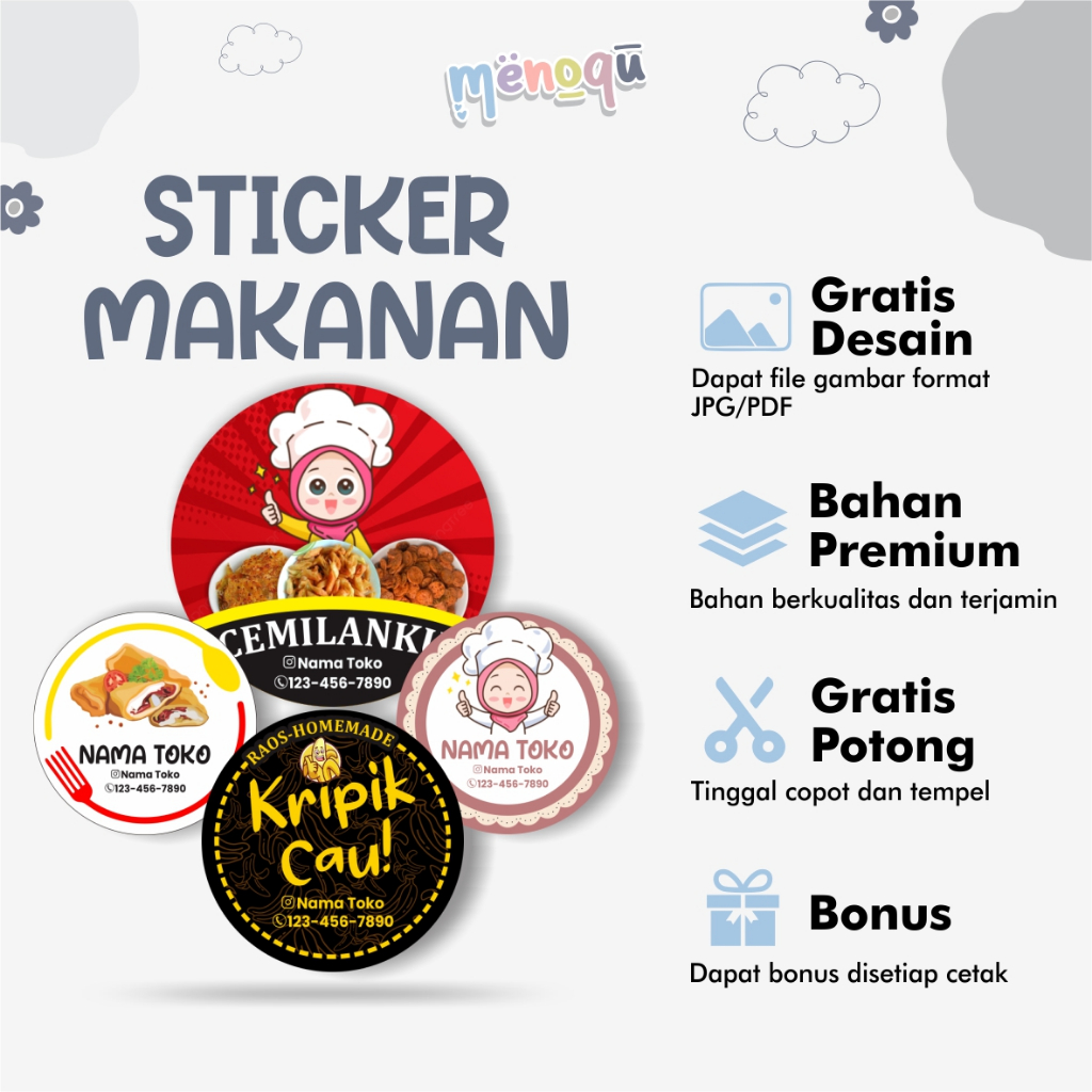 

STIKER MAKANAN / STIKER / STICKER / CETAK STIKER / STIKER BULAT / STIKER / STICKER KISS CUT / STIKER BULAT / STIKER LABEL / STIKER / LABEL MAKANAN / STIKER CUSTOM / STICKER LABEL / STICKER CUSTOM / LABEL / MAKANAN