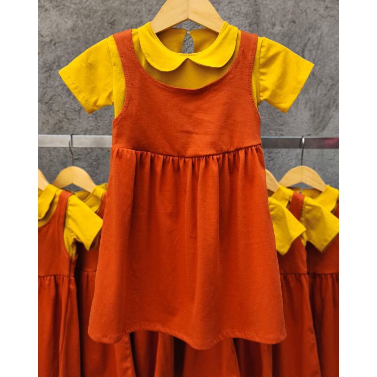 KODE V52J Baju boneka squid game anak perempuan 28 tahun baju squid game boneka baju anak squid game