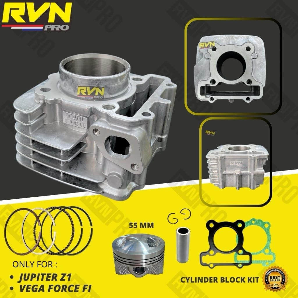 RVN PRO BLOK BLOCK  SEHER BORE UP JUPITER Z1 VEGA F1ZR FI 55MM KIR BORING BOR UP PISTON RING RIK CAS