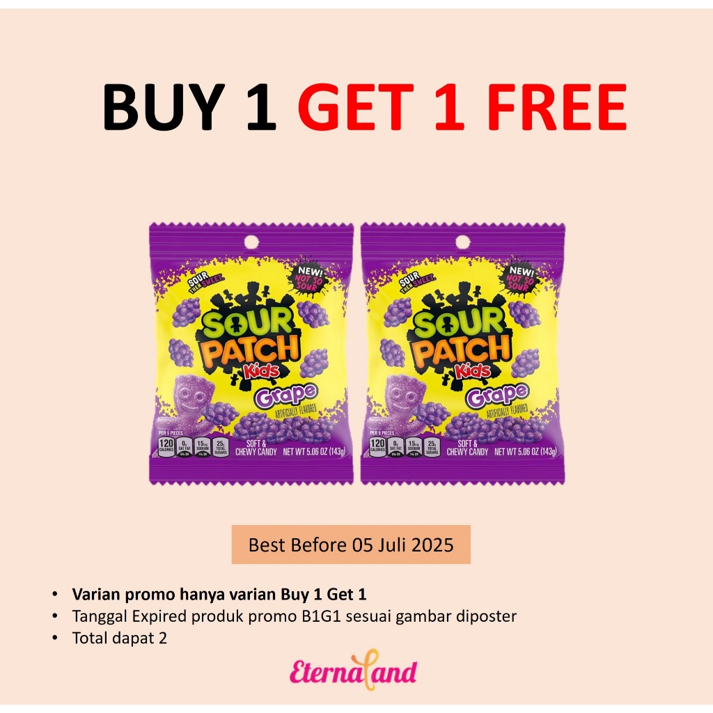 

Sour Patch Kids Bags Soft & Chewy - permen sour patch impor usa