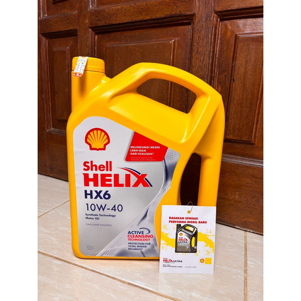 Oli Mesin Mobil Shell Helix HX6 10W-40 (4L) Oli Mobil Bensin Diesel