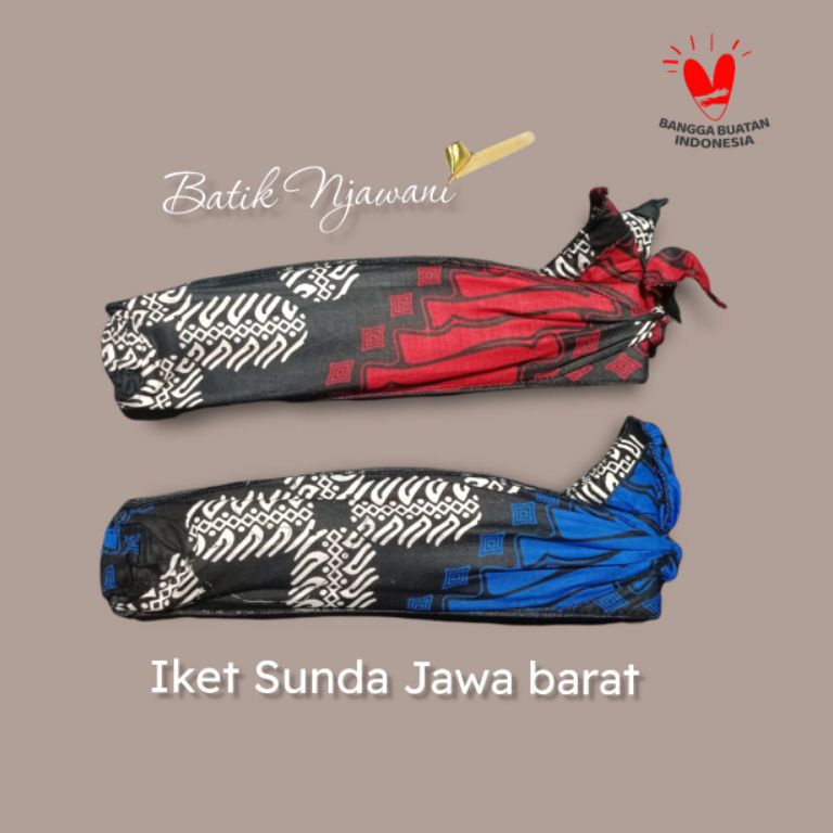 KODE R45H Iket kepala tradisional batik sunda iket sunda adat jawa barat iket sunda bolong udeng sun