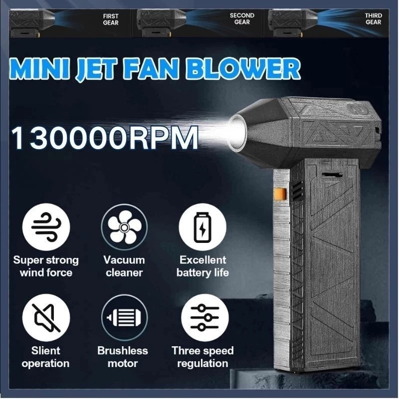 130000RPM Turbo Fan / Mini Jet Fan Turbo / Powerful Brushless Motor Dust Removal / Violent Turbo Fan