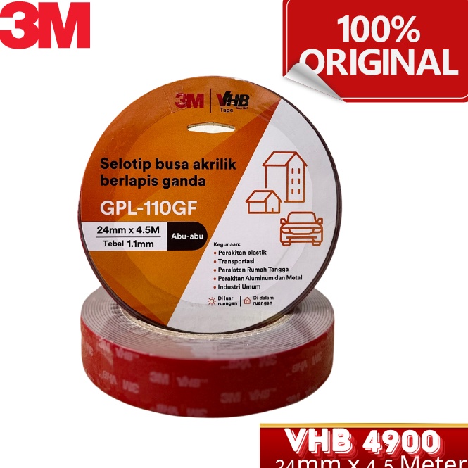 

KODE I12T 3M VHB Double Tape ORIGINAL Automotive 49 24mm x 45 Meter