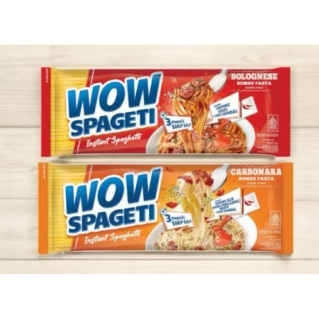 

( Eceran ) Wow Spageti Bolognese Carbonara 1 Paket isi 5 Pcs / 10 Pcs