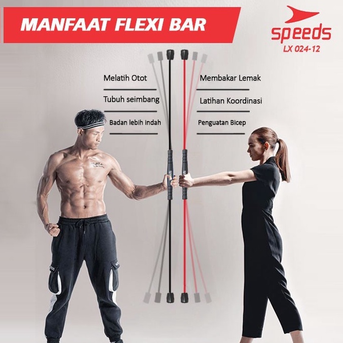 KODE D49E SPEEDS Flexi Bar Stick Flexi Bar Swing Tongkat Flexi Untuk Kebutuhan Gym dan Fitness 2412