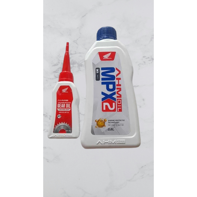 PAKET OLI MOTOR MATIC AHM MPX2 PLUS OLI GARDAN HONDA AHM / PAKET OLI MPX2 PLUS OLI GARDAN AHM MATIC