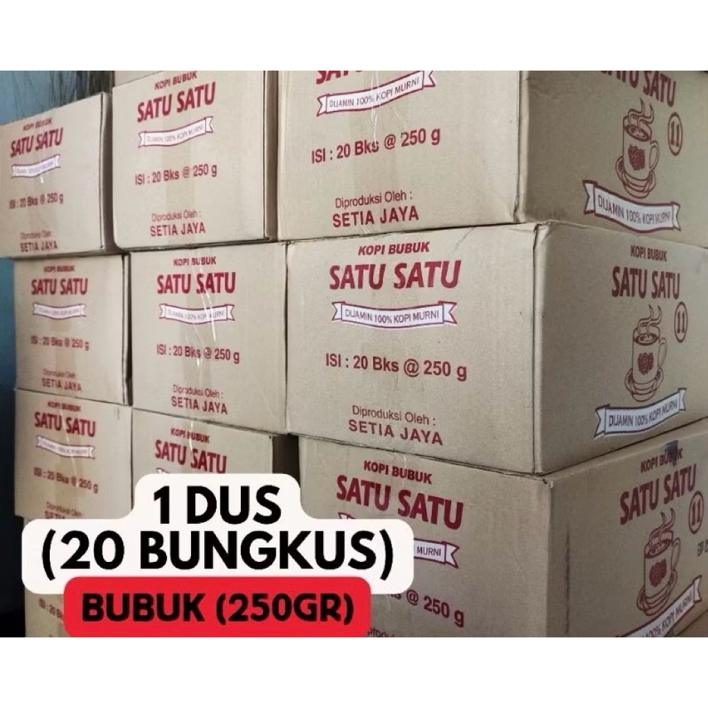 

KOPI SATU SATU 250gr KEMASAN 1 KARTON ISI 20