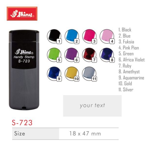 

Stempel Dokter / NIK Shiny S-723 (Handy Stamp) / Karet Flash+FreeTinta