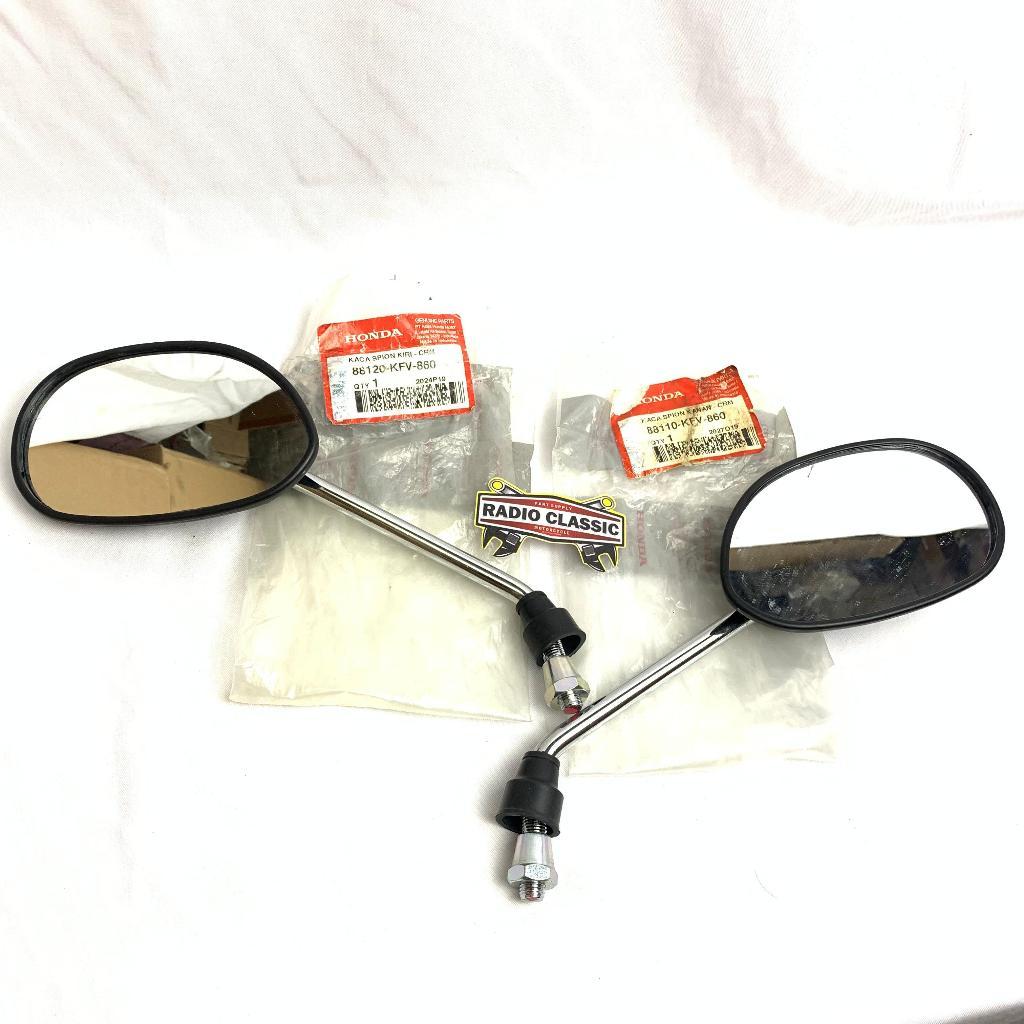 Spion Kanan Kiri Mirror Assy Honda Legenda 2 Batang Hitam Ori Ahm 88110KFV860 88120KFV860