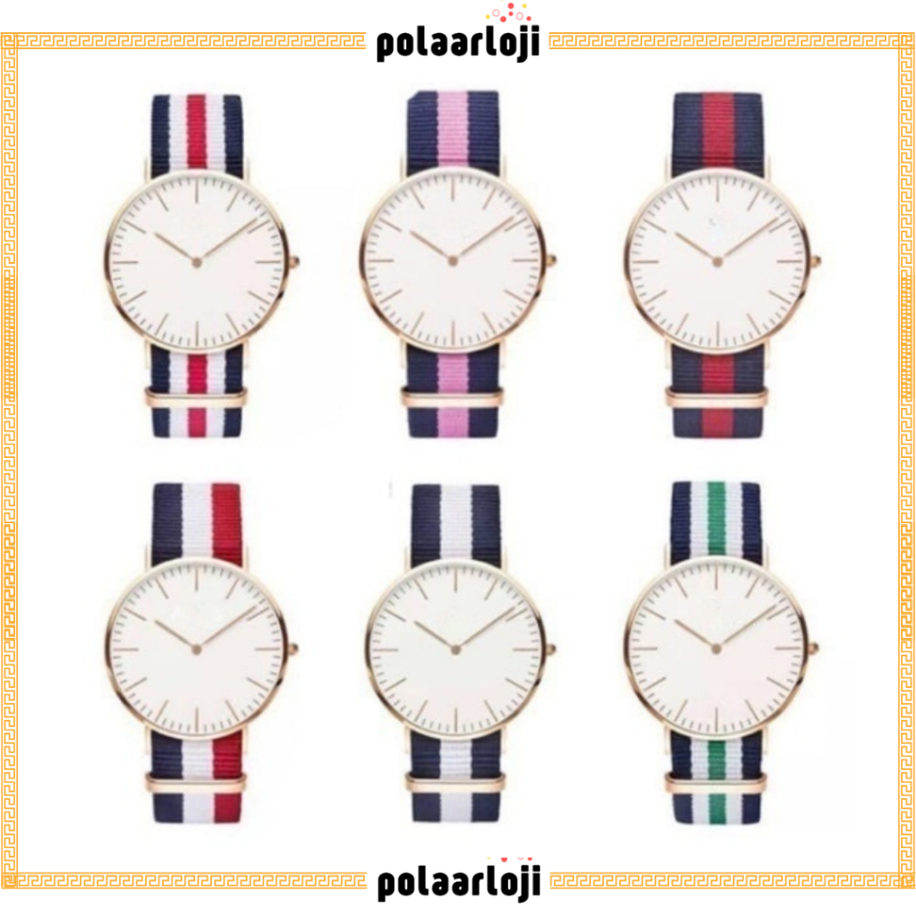 ORIGINAL PA JAM TANGAN PRIA WANITA ANALOG KANVAS NATO STRAP BAHAN GROSIR UNISEX GENEVA DW020