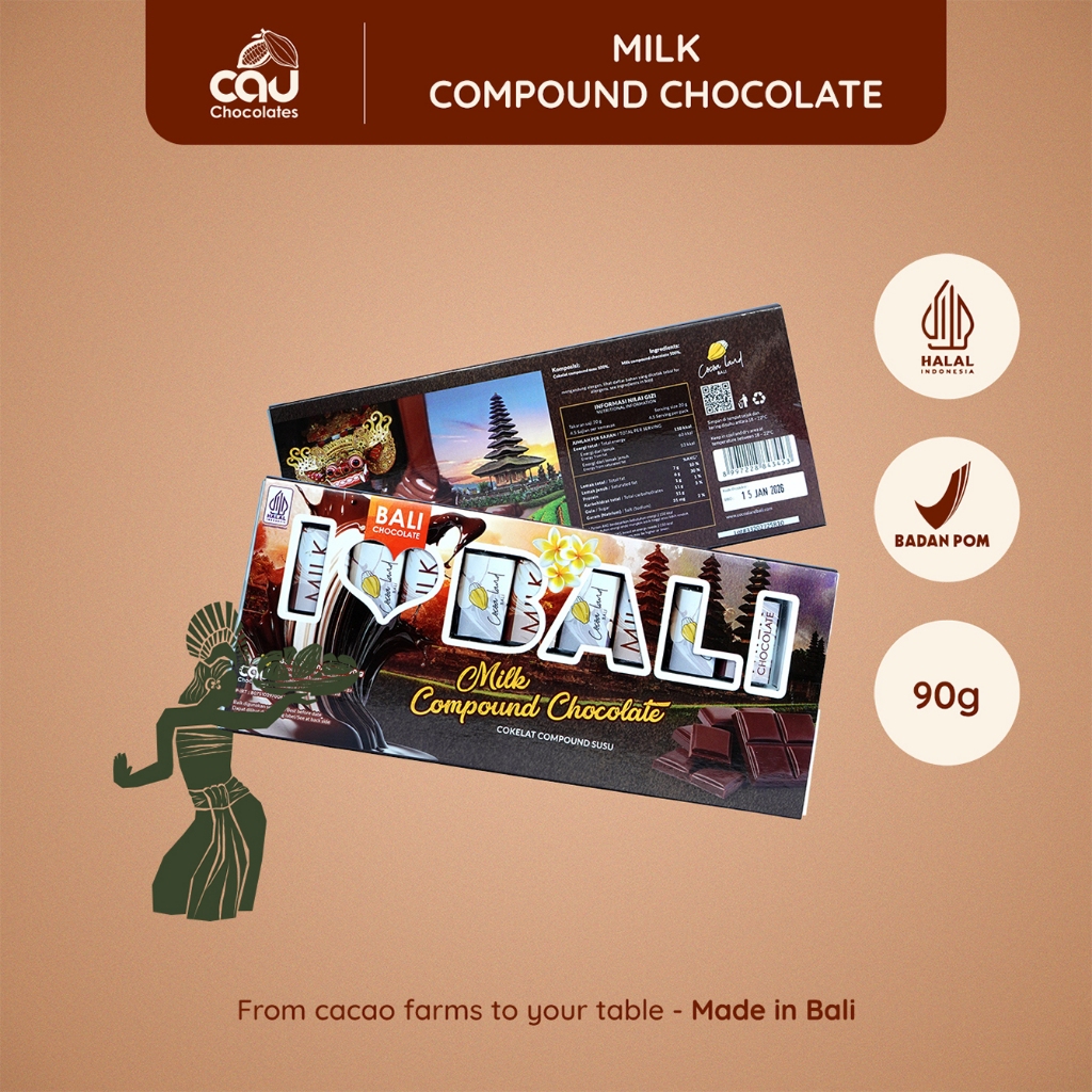 

Cocoa Land - Compound Chocolate I Love Bali Milk - 90 gr