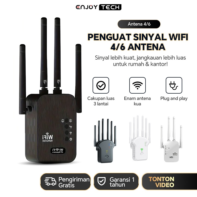 dayana_storee ENJOYTECH MIFI Penguat Sinyal Repeater Jarak Jauh penguat modem Penguat Sinyal WIFI