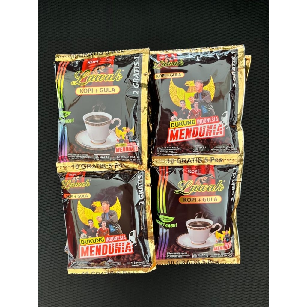 

KOPI LUWAK HITAM + GULA 1 Renteng isi 15 Sachet