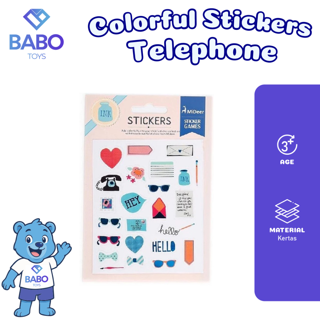 

Colorful Stickers Telephone Mideer - Stiker Anak Tempel