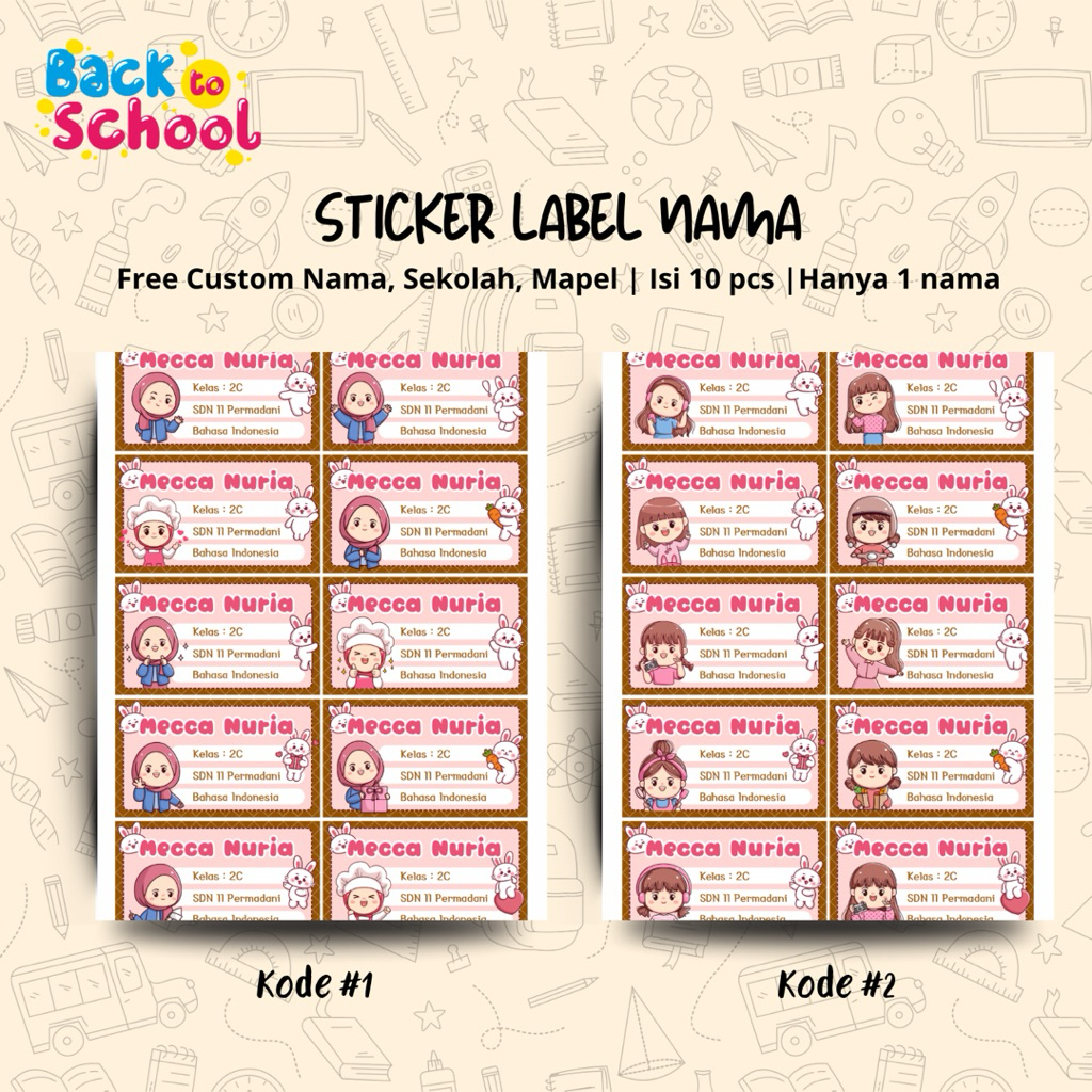 

Label Nama Custom