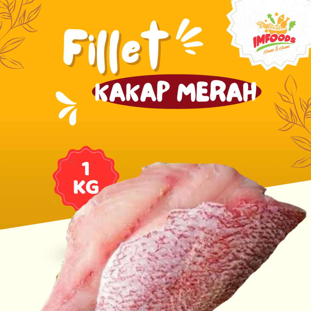 

Fillet kakap merah 1 kg / Kakap merah frozen / Kakap fillet /Seafood frozen kakap/kakap Beku/Imfoods