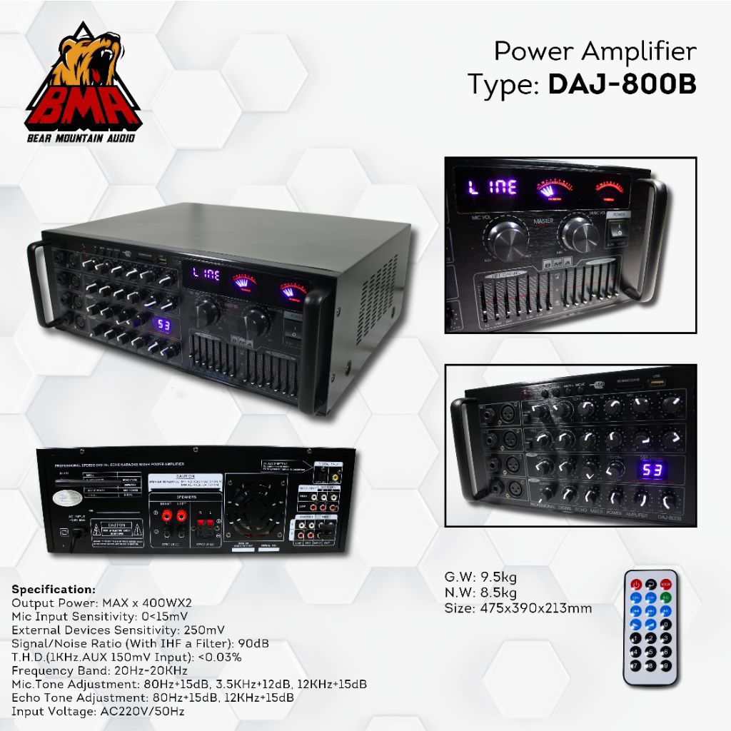 Power amplifier BMA DAJ 800B Original