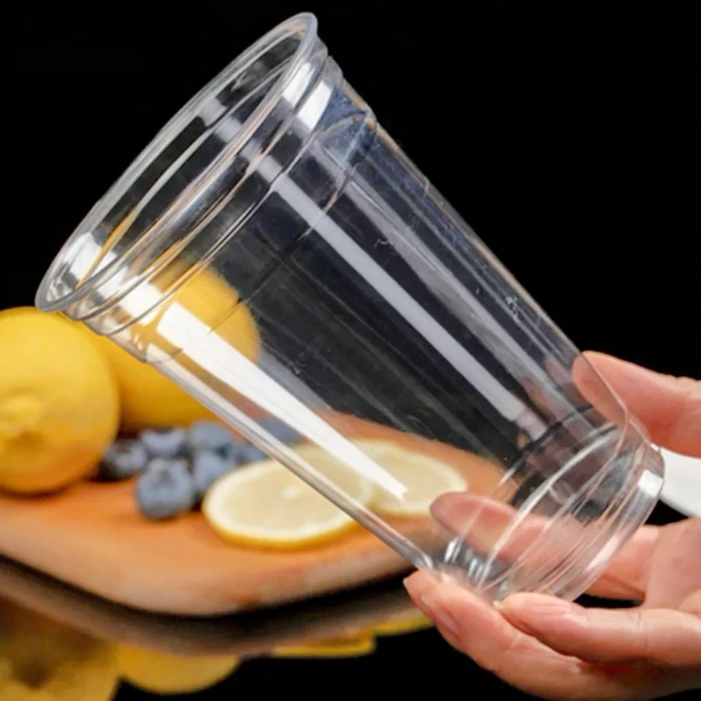 50 Pcs Tanpa Tutup Gelas Plastik Datar 22 Oz Cup Plastik