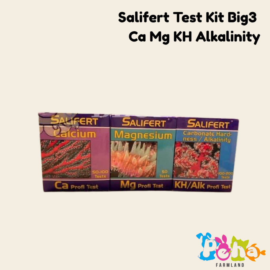 Pehafarmland aquatic Salifert Big3 Ca Mg KH Alkalinity Tes Kit