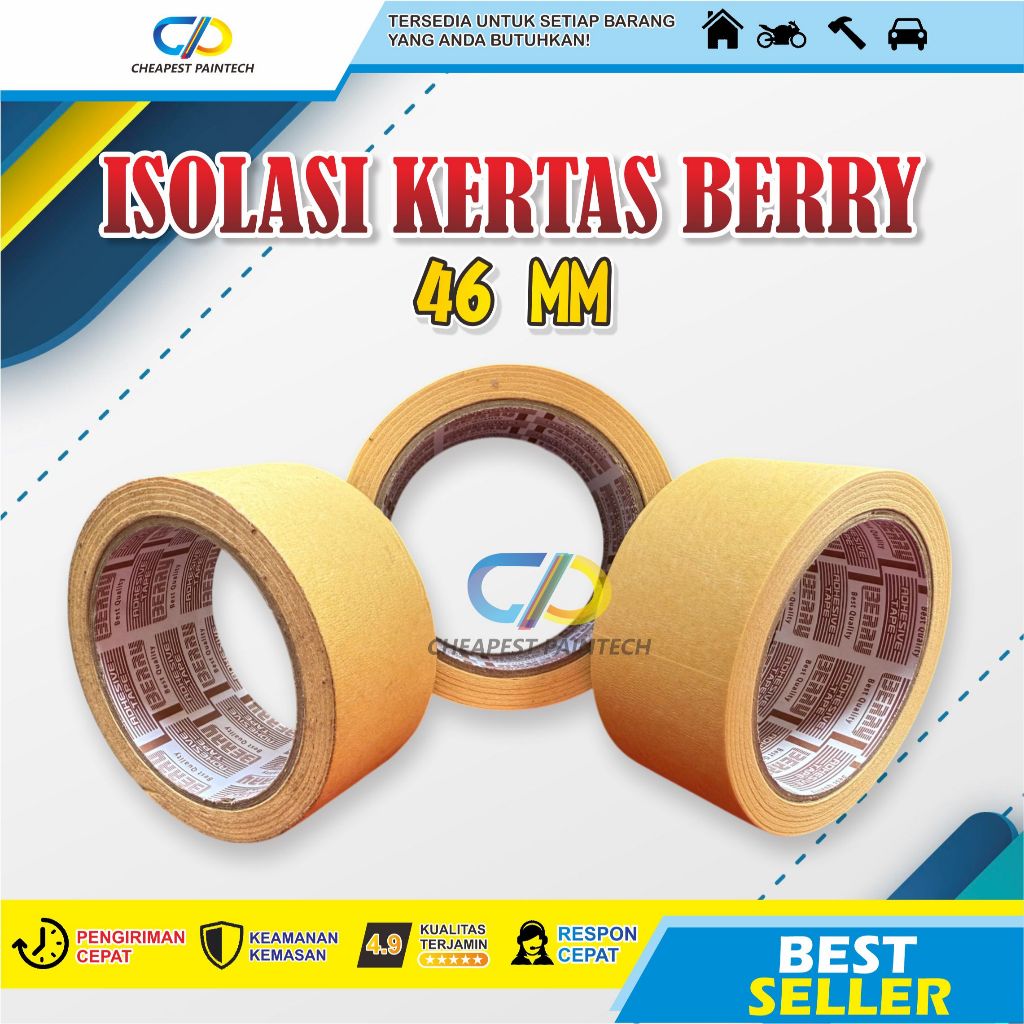 

ISOLASI KERTAS BERRY 2" inchi / 46mm