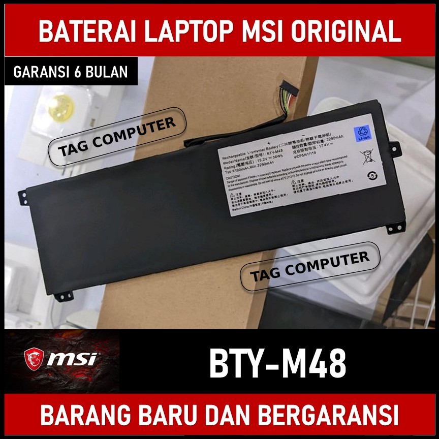 BATERAI LAPTOP MSI MODERN PS42 8RC 8RA 8RB 8MO PS42 8250U BTY-M48 ORIGINAL