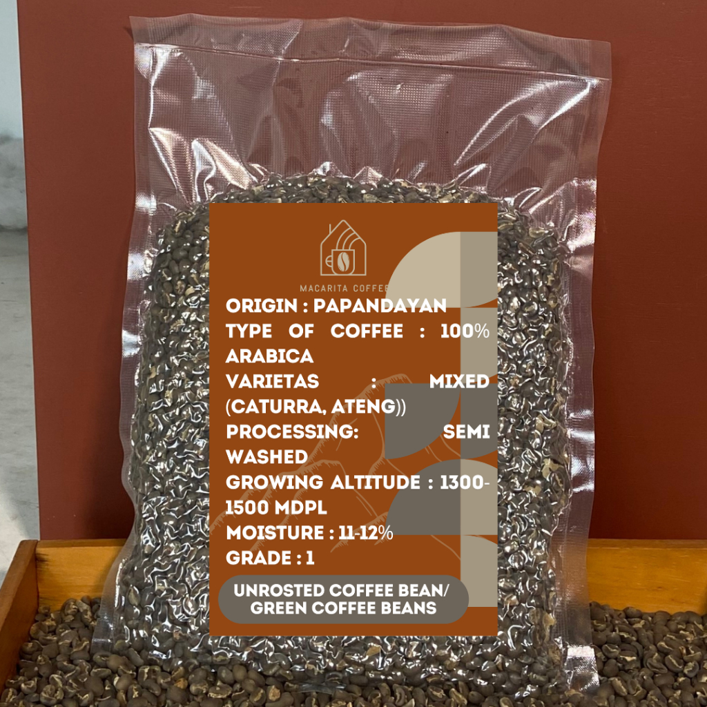 

Green Bean Arabika Papandayan 1kg Semi Washed grade 1