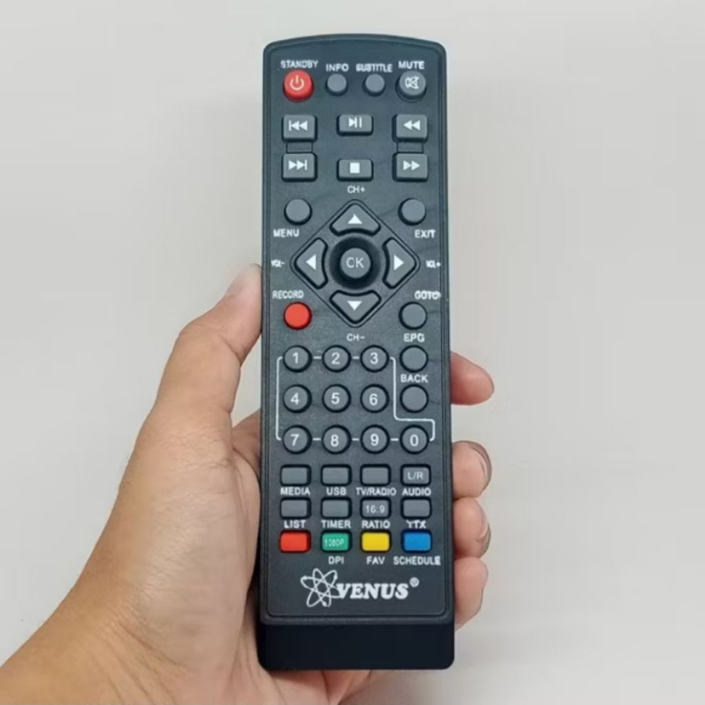 Remot Remote STB Venus Cabai Rawit DVB T2 MPEG4