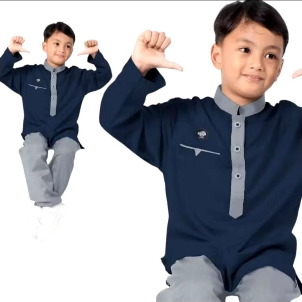 SETELAN KOKO ANAK LENGAN PANJANG BAHAN KATUN  PREMIUM DENGAN SAKU ALISAN BISA UNTUK BAJU ATASAN CELA