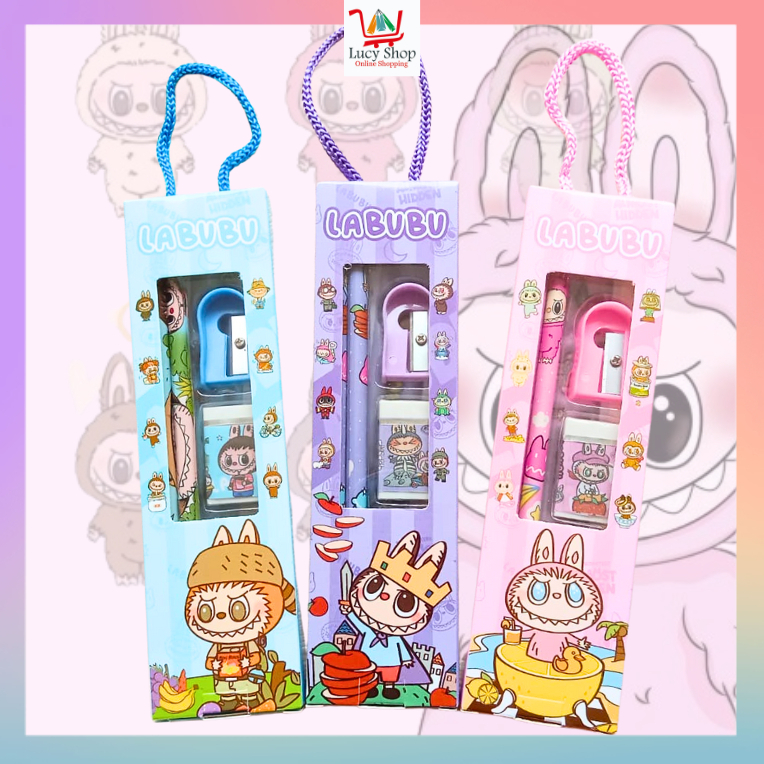 

Set Alat Tulis Box Labubu 5 in 1 Stationary Anak Sekolah
