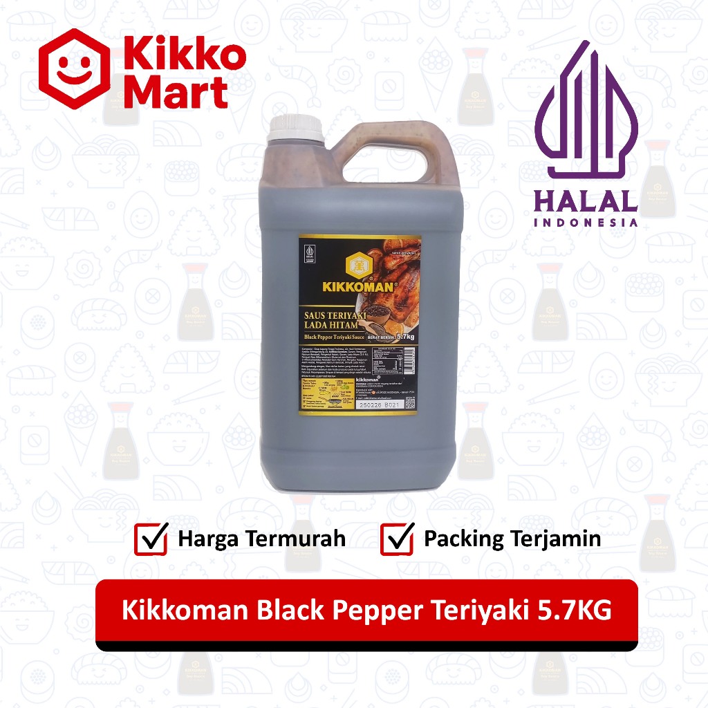 

Kikkoman Black Pepper Sauce Halal 5L / 5.7KG – Saus Lada Hitam Siap Pakai – Cocok untuk Steak, Daging Sapi, Tumisan, Rice Bowl, dan Usaha Kuliner