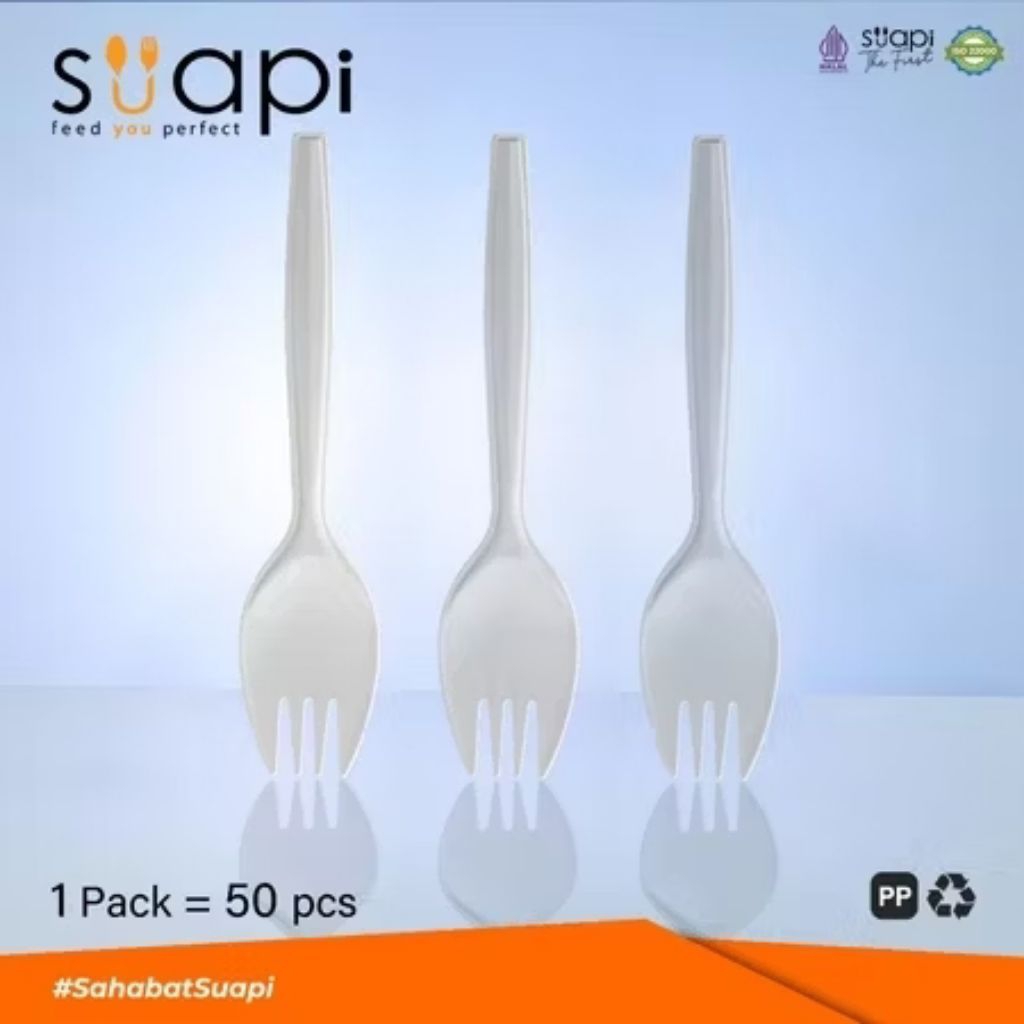 [50pcs] SUAPI PP SPORK Makan plastik/spork/sfork/catering