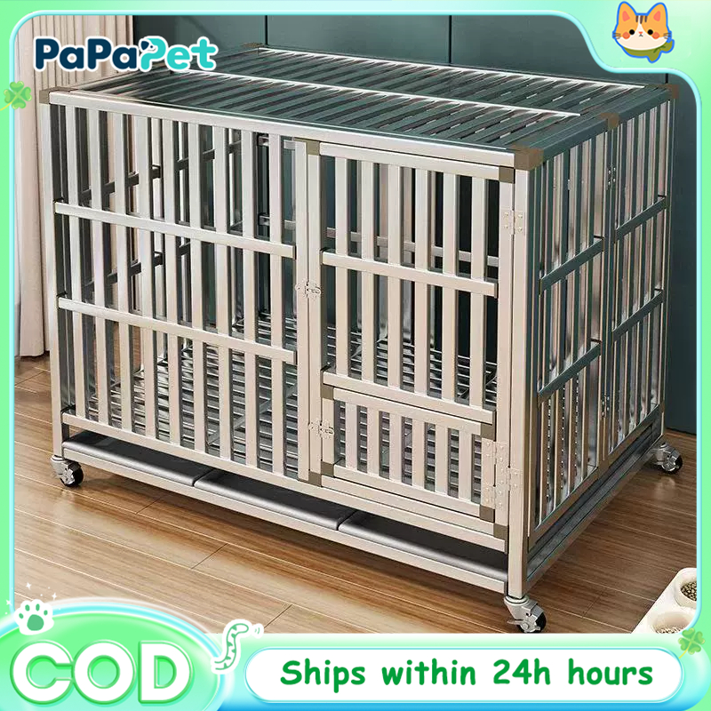 NEW Kandang Anjing Besi Anti Karat Tabung Baja Tebal Kuat untuk Anjing Sedang dan Besar Mudah