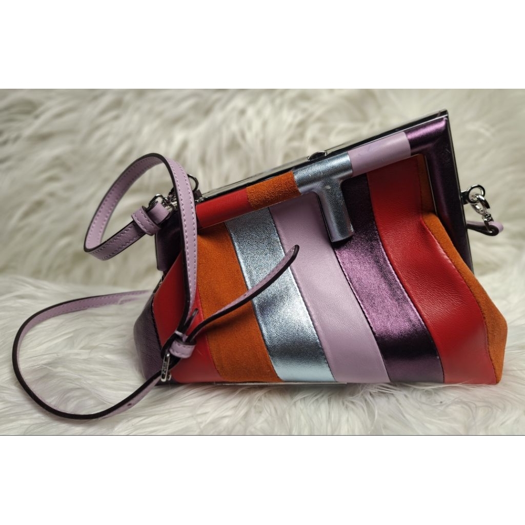 Party Bag Multicolour Fen** Genuine Leather PRELOVED