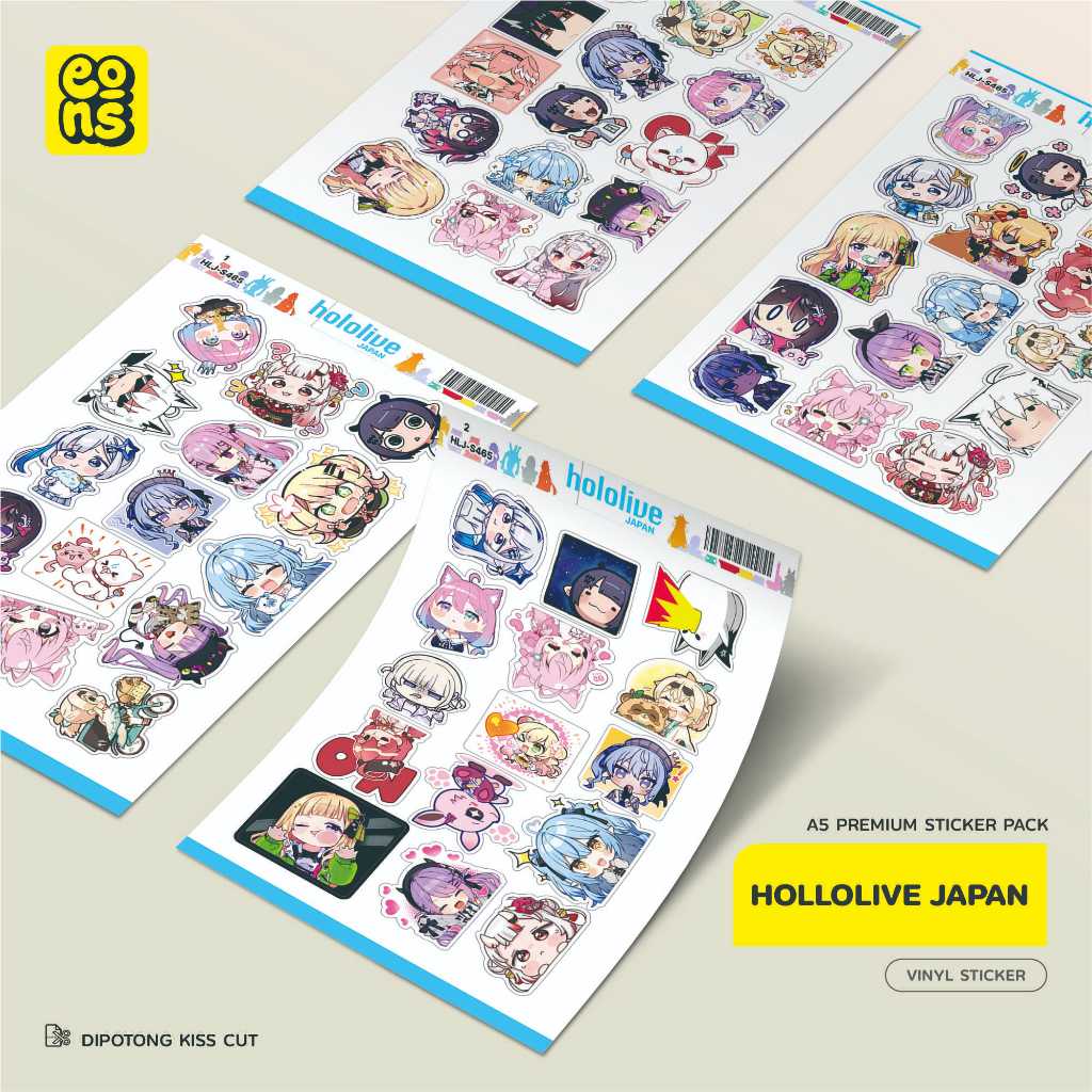 

Stiker Pack HOLOLIVE Waterproof Aesthetic- untuk Laptop, Motor, dan Helm - Paper Stationery
