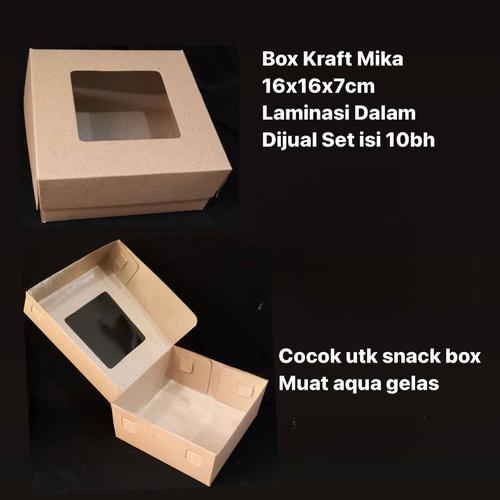 

Box Kraft Mika Laminasi Dalam Box Hampers Box Parcel Ukuran 16x16x7cm