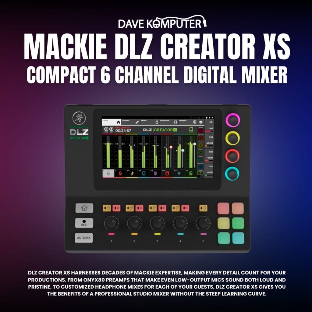 Mackie DLZ Creator XS Compact 6-channel Digital Mixer