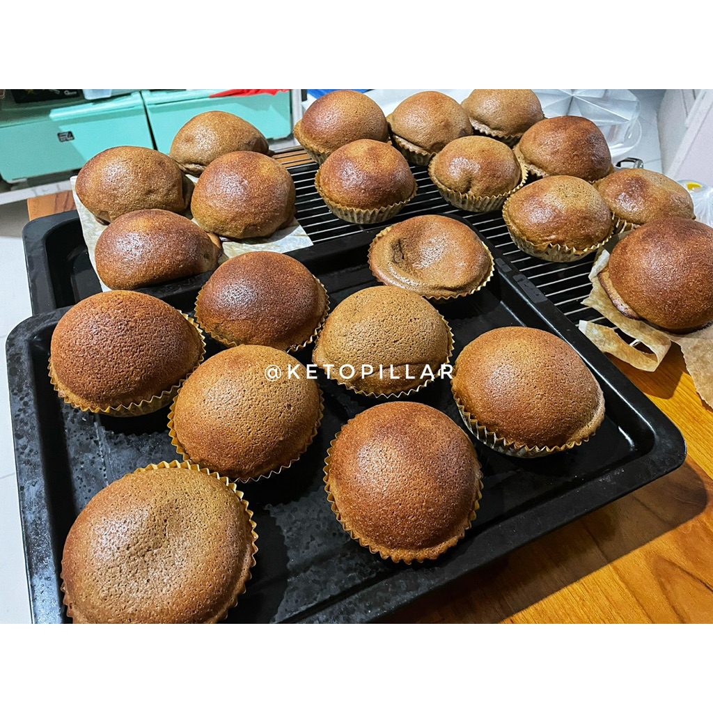 

Roti Keto Mexican Bun isi Choco Low Carb