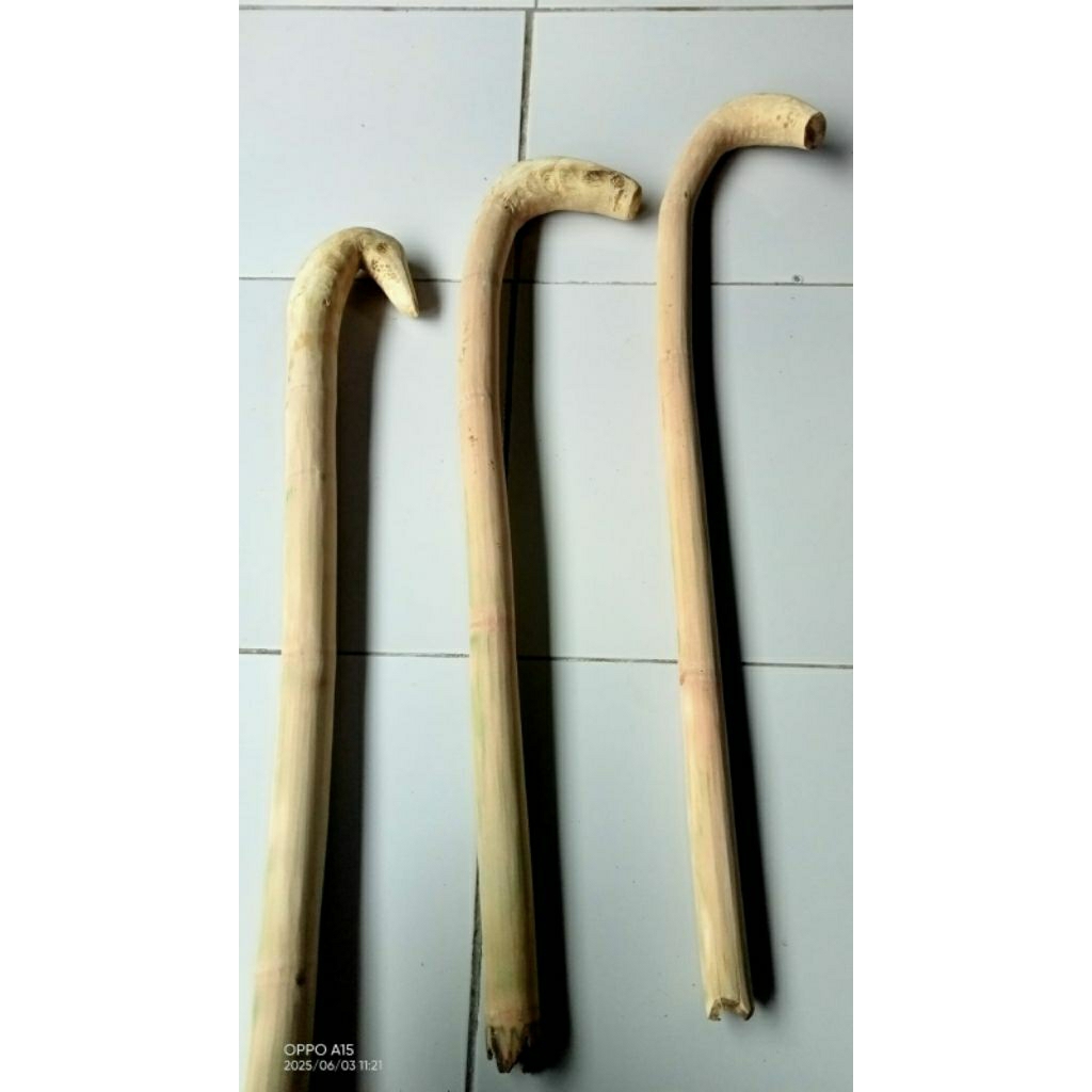 Tongkat bambu unik siap pakai size 80/100cm