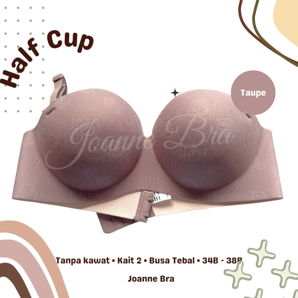 Elena x FAN MEI Bra BH Busa Tebal Tanpa Kawat Cup B Medium E 29A67 - 34B - 38B - Bra Half Cup Lembut