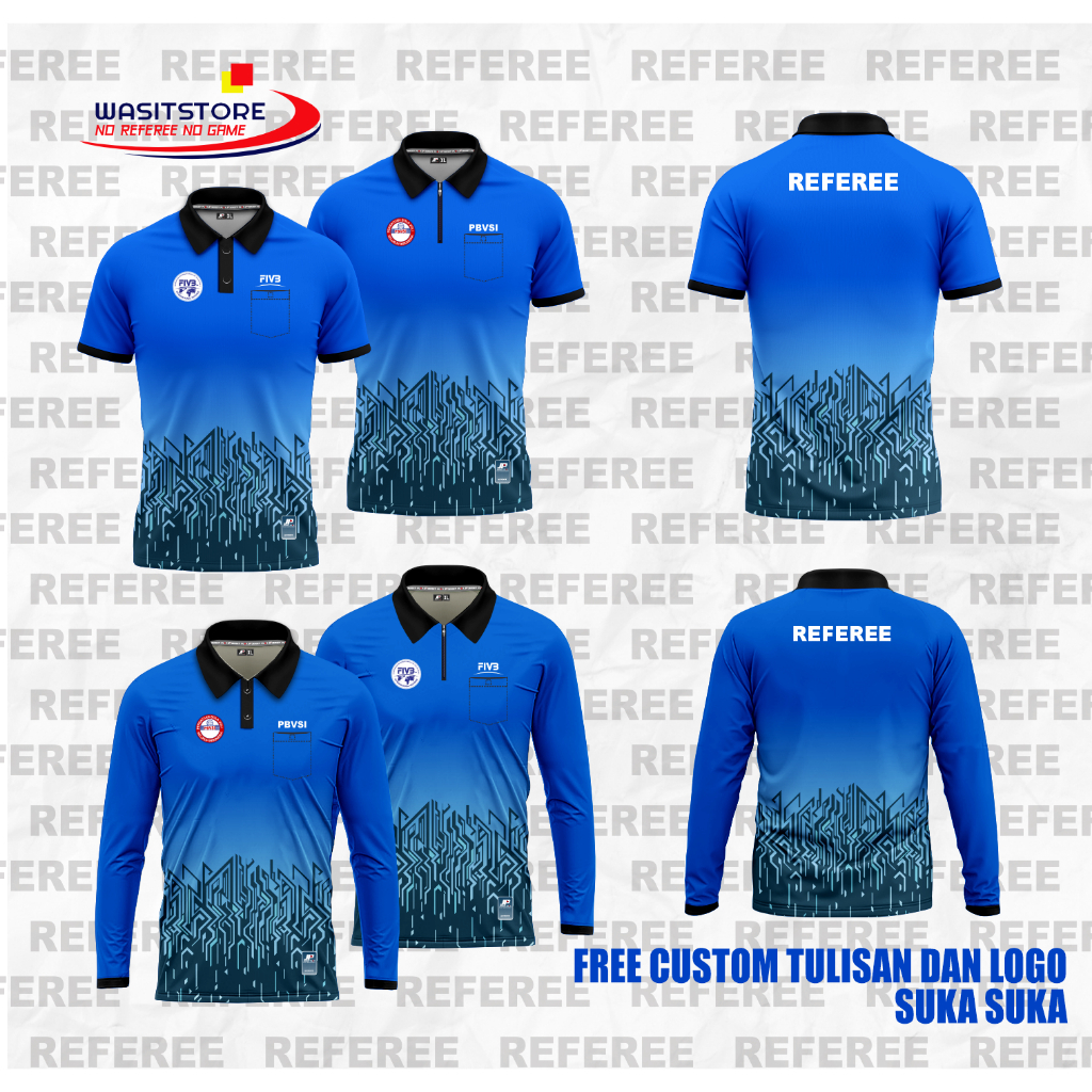 JERSEY WASIT VOLI / VOLLY PRINTING PREMIUM KANCING DAN RESLETING ( PBVSI - PBVSI REFEREE )