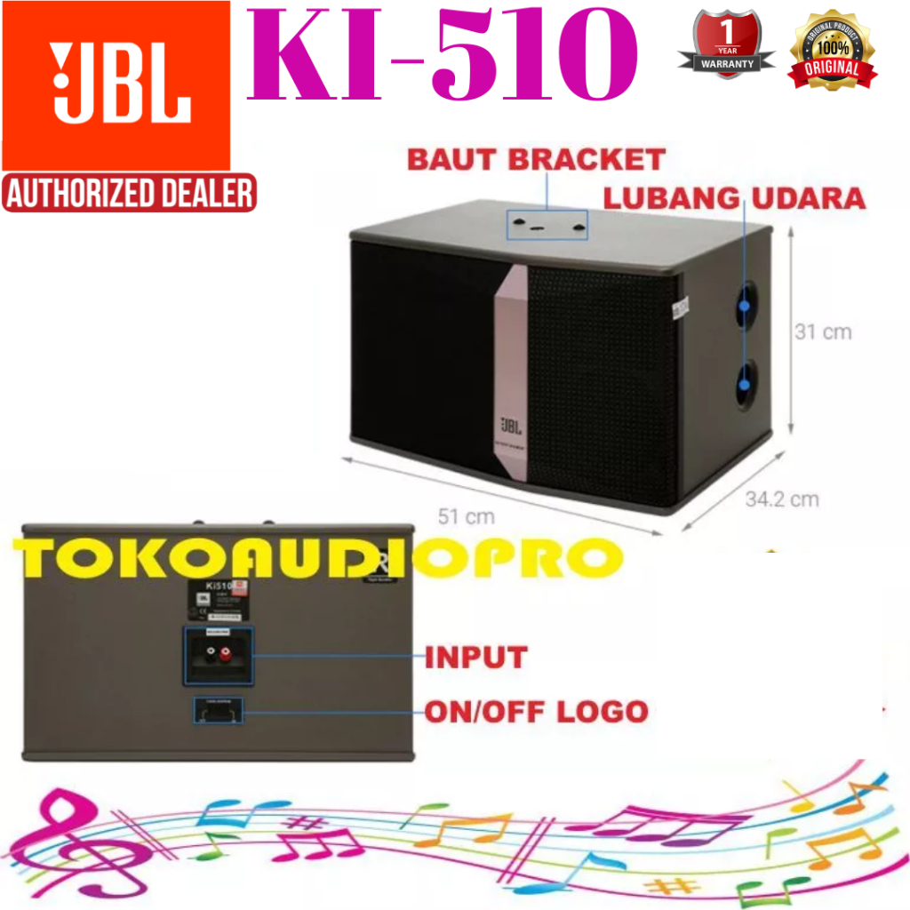 Speaker JBL KI510 Ki-510 Speaker Full Range 10 Inch 3-Way Original