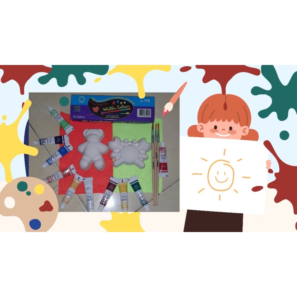 

paket seni gipsum kreatif warna
