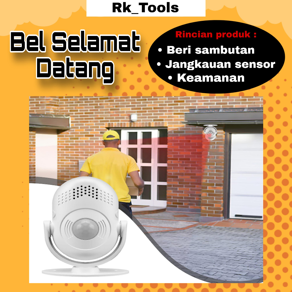 Bel Toko Selamat Datang Sensor Alarm Store Entrance Infrared Bel Toko Selamat Datang Sensor