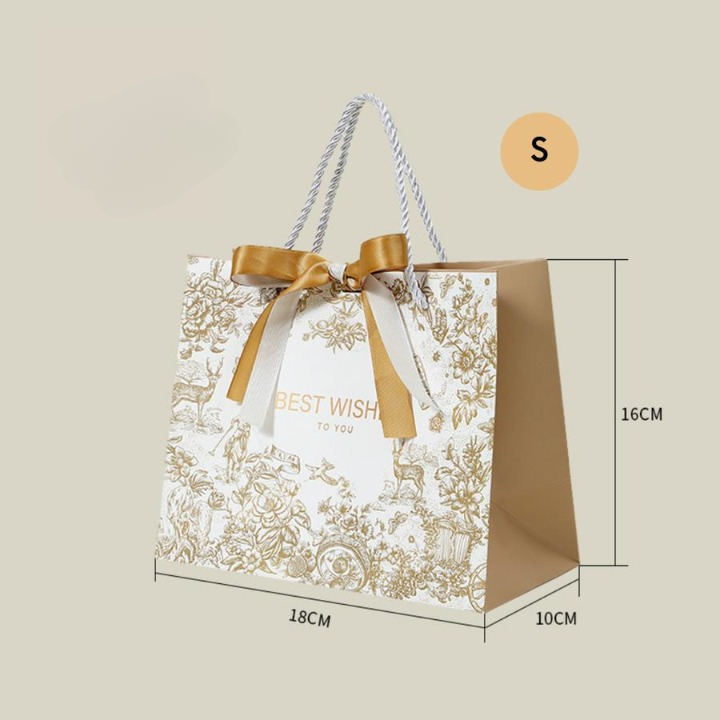 

Paperbag Kotak Tas Jinjing Hadiah kado Hampers Rumah Krave Gold Garden Paper bag Kantong Goodie Bag Emas Putih